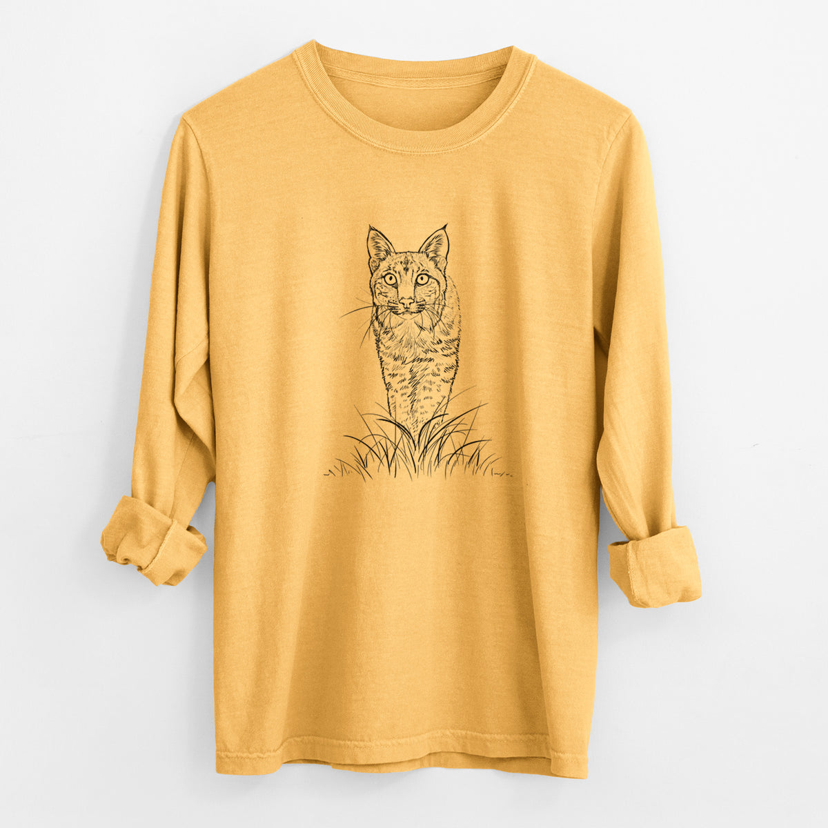 Bobcat - Lynx rufus - Unisex Comfort Colors 100% Cotton Long Sleeve