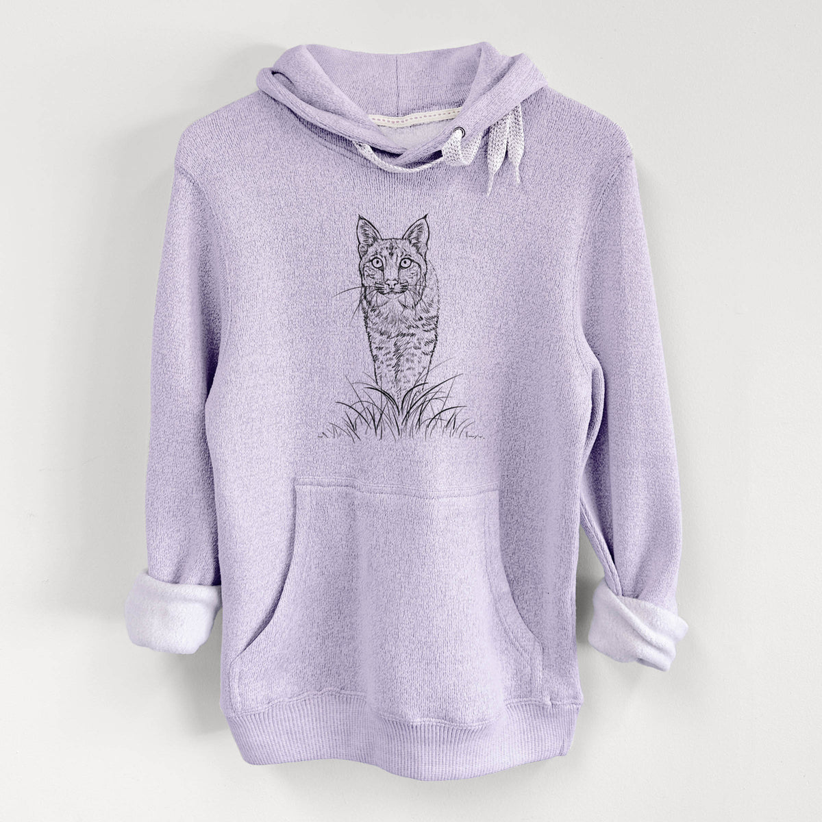 Bobcat - Lynx rufus - Knit Hoodie