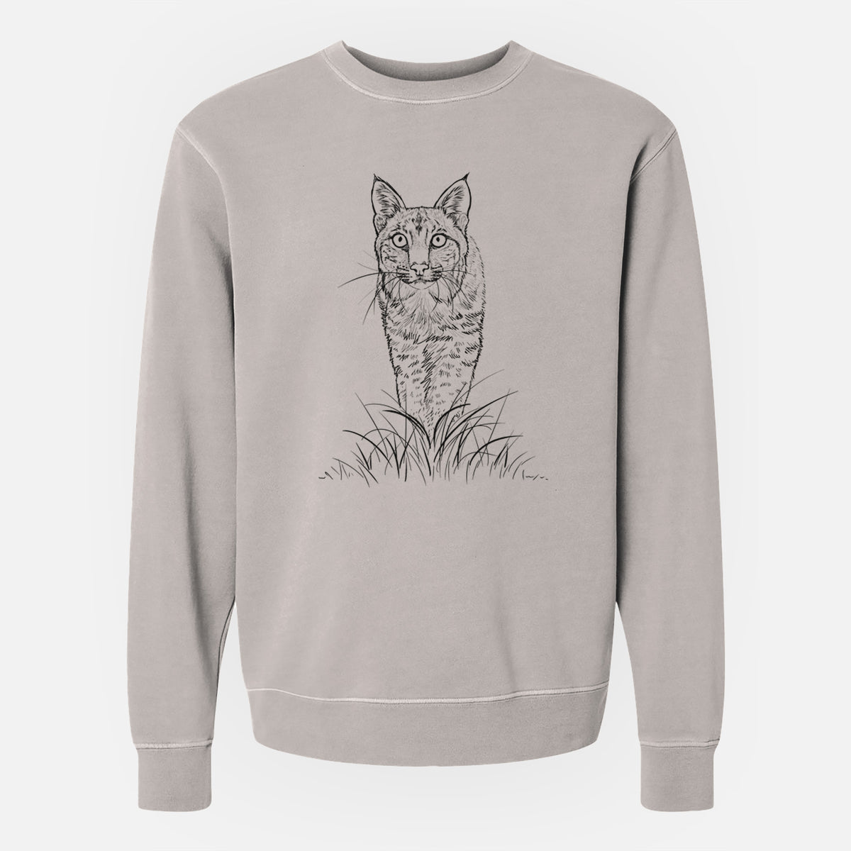 Bobcat - Lynx rufus - Unisex Pigment Dyed Crew Sweatshirt