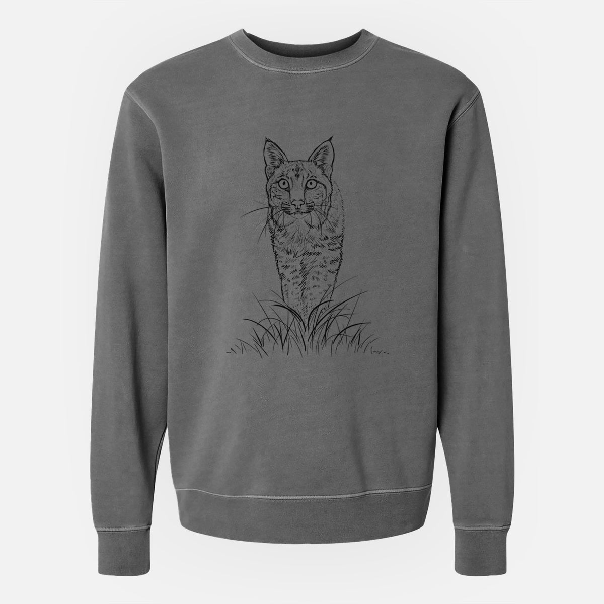 Bobcat - Lynx rufus - Unisex Pigment Dyed Crew Sweatshirt