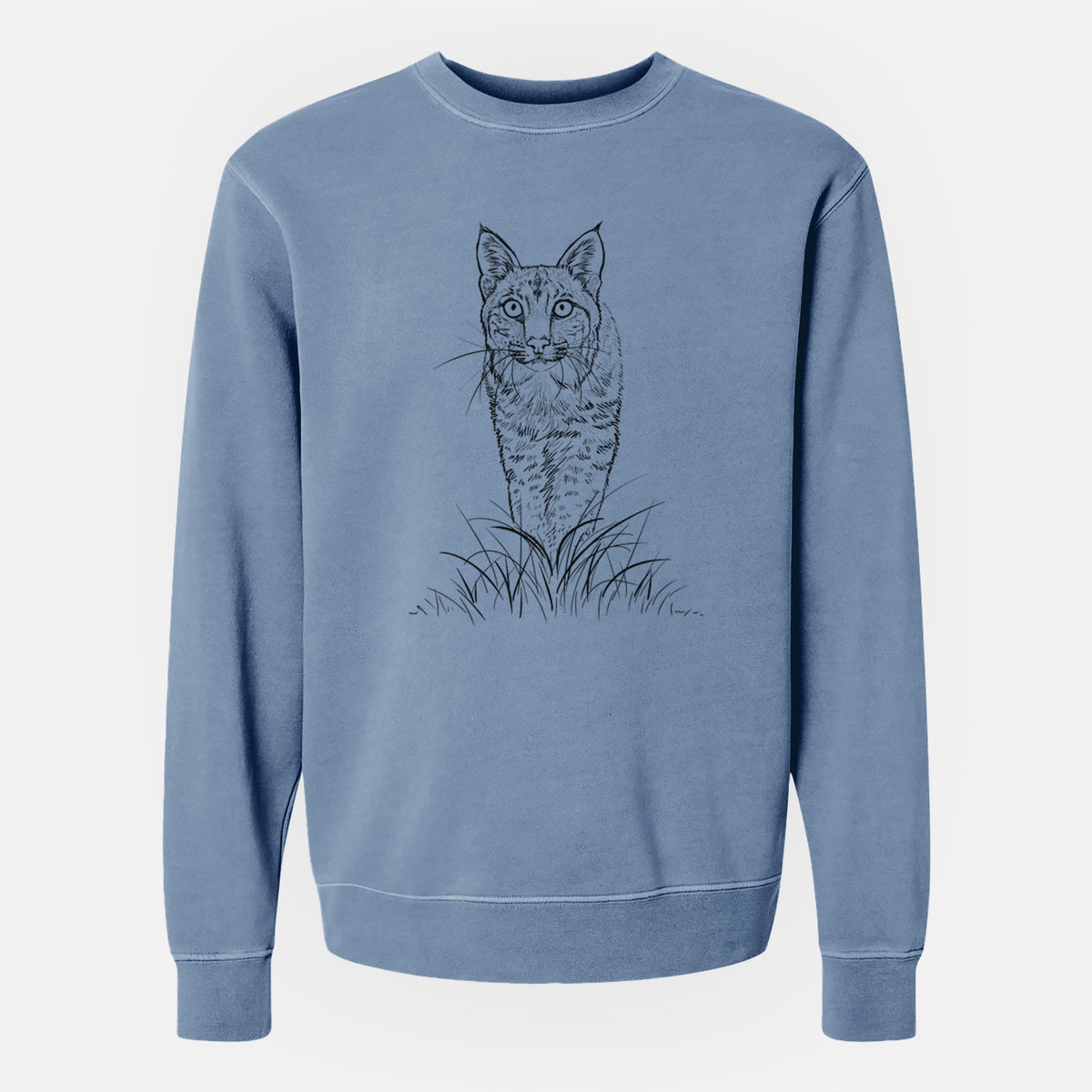 Bobcat - Lynx rufus - Unisex Pigment Dyed Crew Sweatshirt