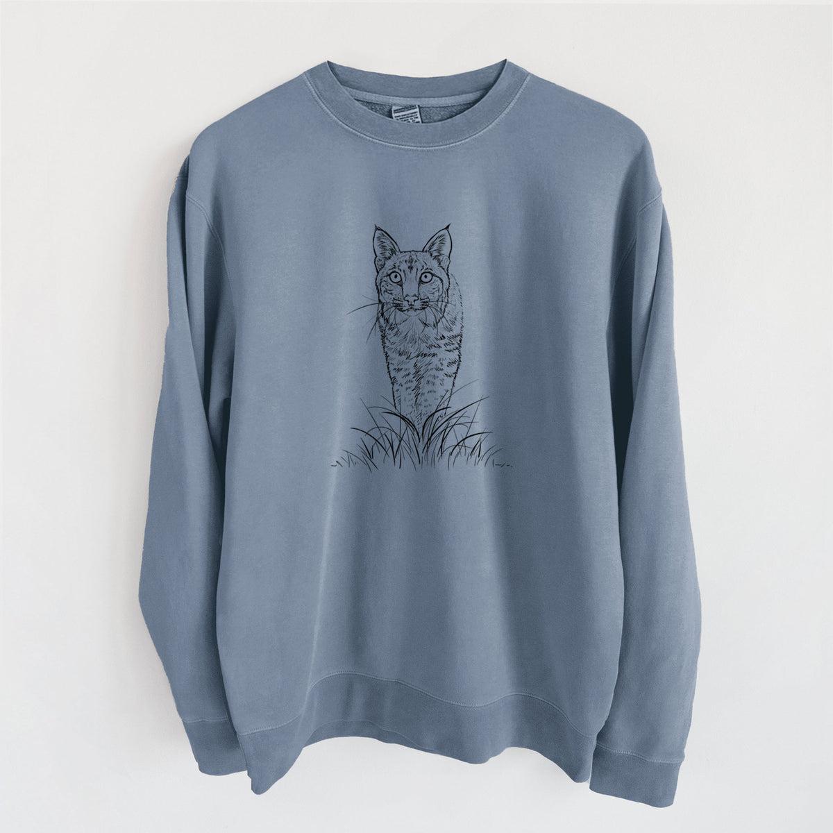 Bobcat - Lynx rufus - Unisex Pigment Dyed Crew Sweatshirt