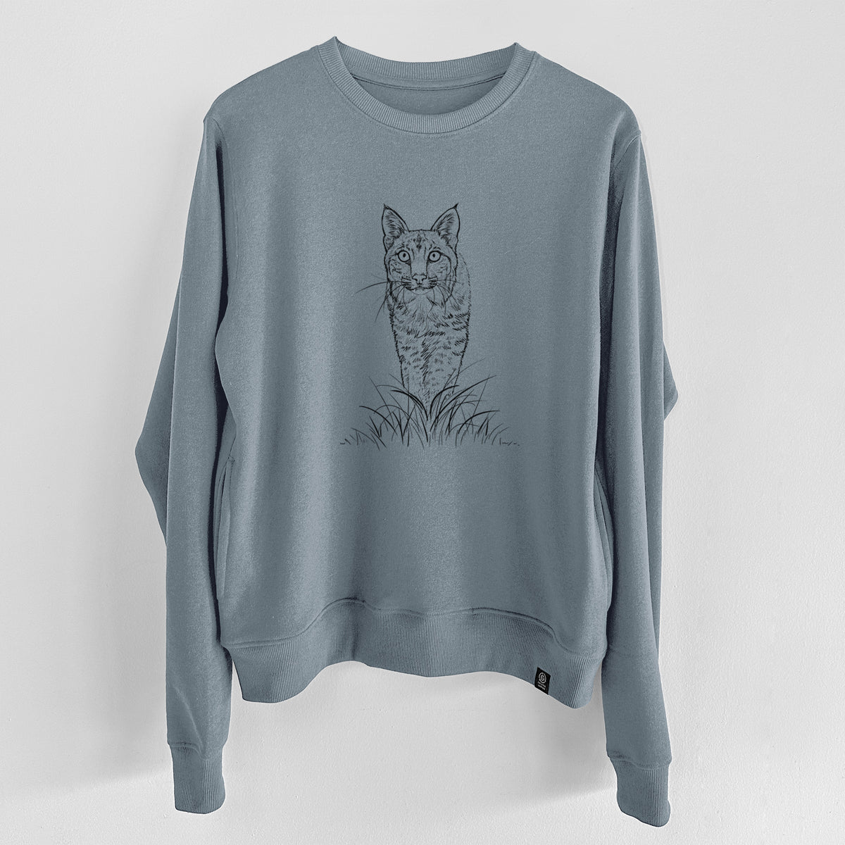 Bobcat - Lynx rufus  - Unisex Reclaimed Crewneck Sweatshirt