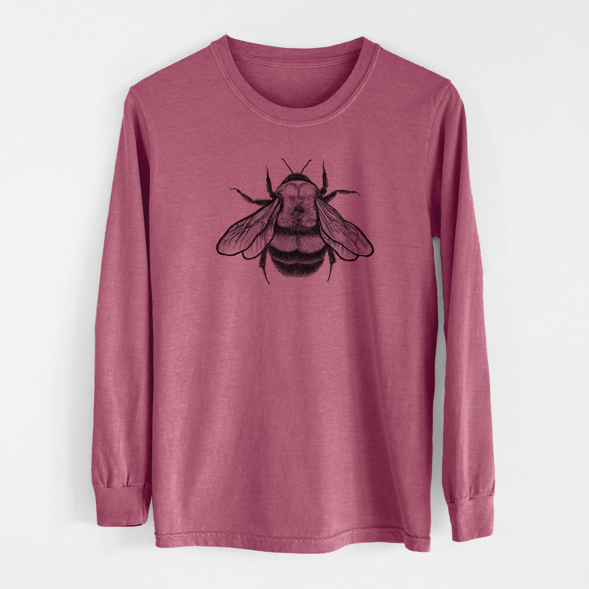 Bombus Affinis - Rusty-Patched Bumble Bee - Men&#39;s Heavyweight 100% Cotton Long Sleeve