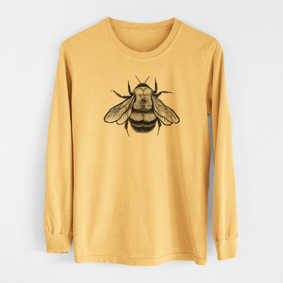 Bombus Affinis - Rusty-Patched Bumble Bee - Men&#39;s Heavyweight 100% Cotton Long Sleeve