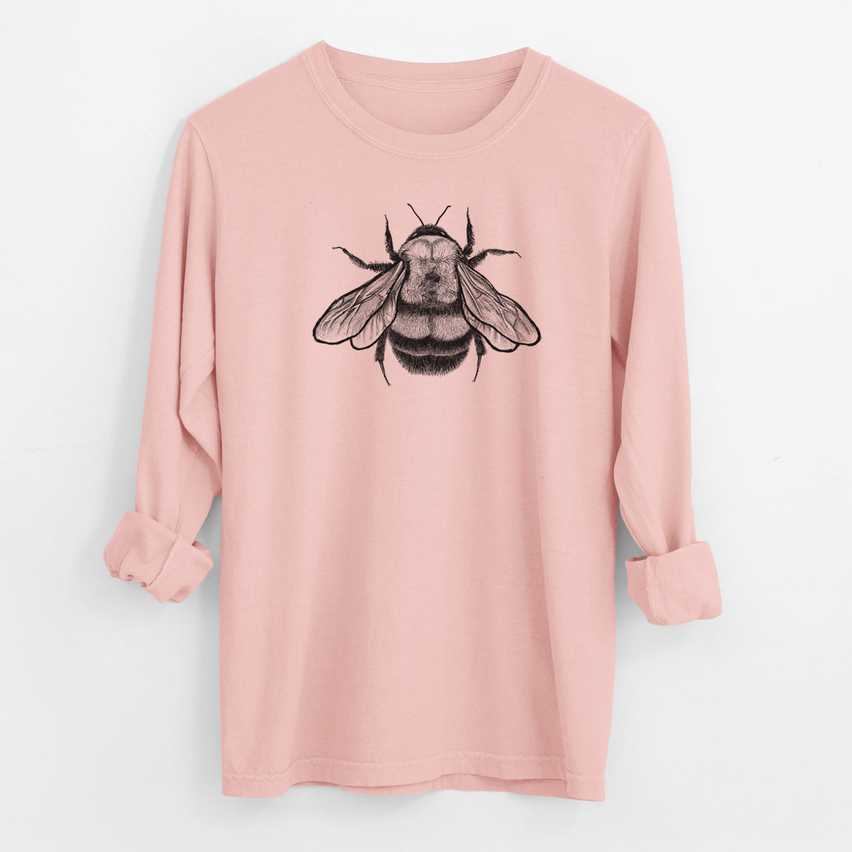 Bombus Affinis - Rusty-Patched Bumble Bee - Men&#39;s Heavyweight 100% Cotton Long Sleeve