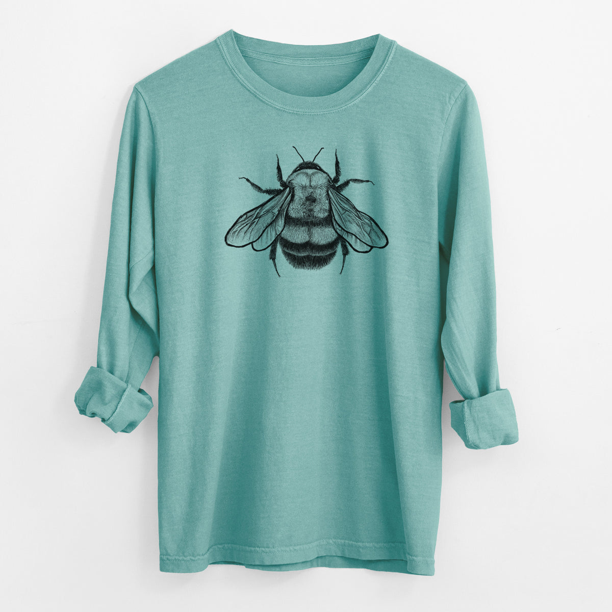 Bombus Affinis - Rusty-Patched Bumble Bee - Men&#39;s Heavyweight 100% Cotton Long Sleeve