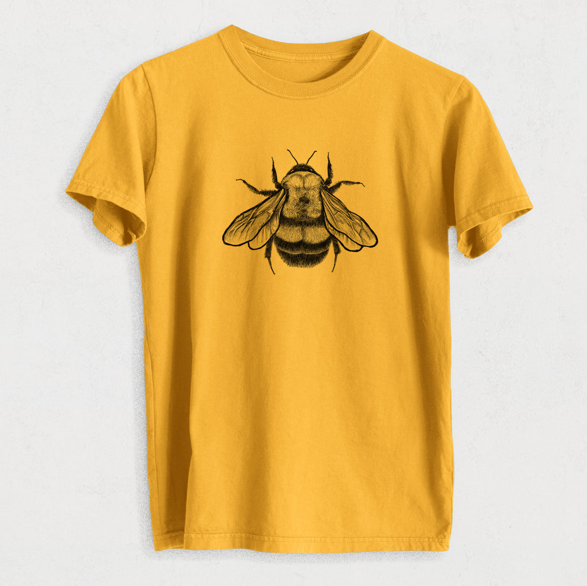 Bombus Affinis - Rusty-Patched Bumble Bee - Heavyweight Men&#39;s 100% Organic Cotton Tee