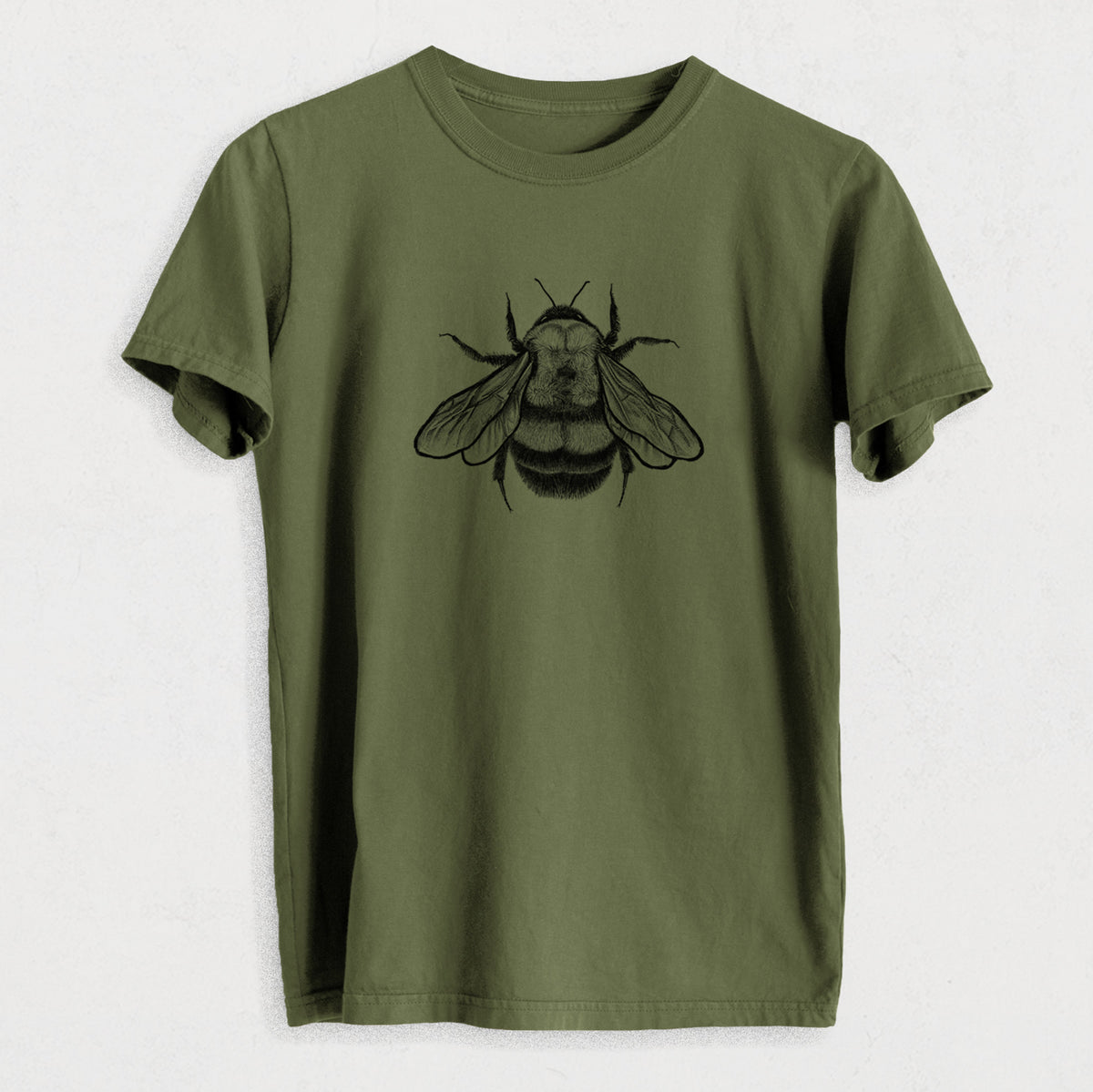 Bombus Affinis - Rusty-Patched Bumble Bee - Heavyweight Men&#39;s 100% Organic Cotton Tee