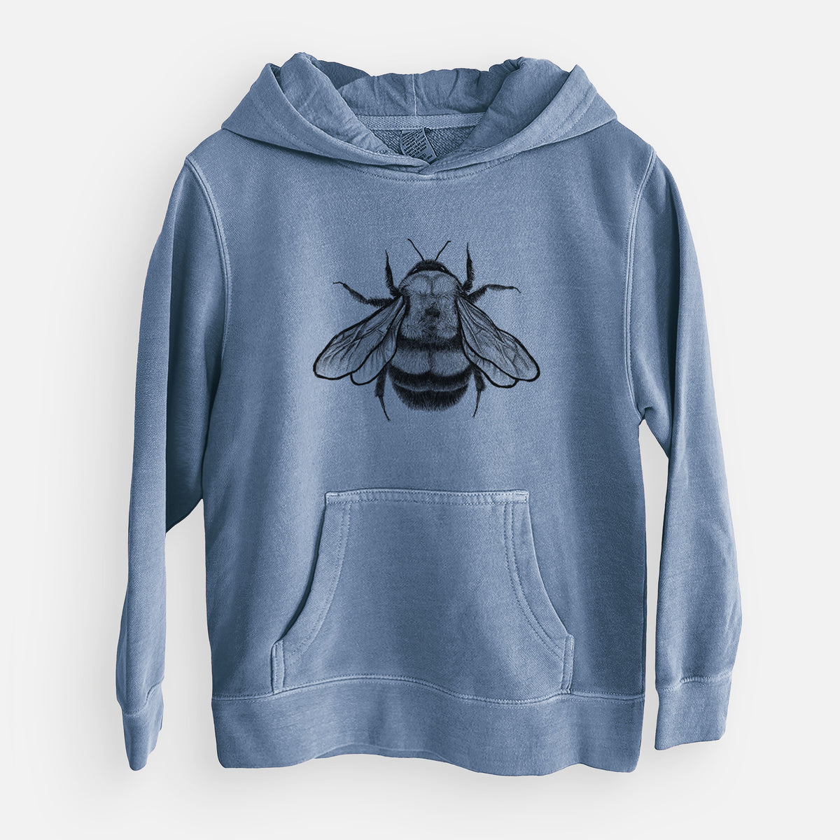 Bombus Affinis - Rusty-Patched Bumble Bee - Youth Pigment Dyed Hoodie