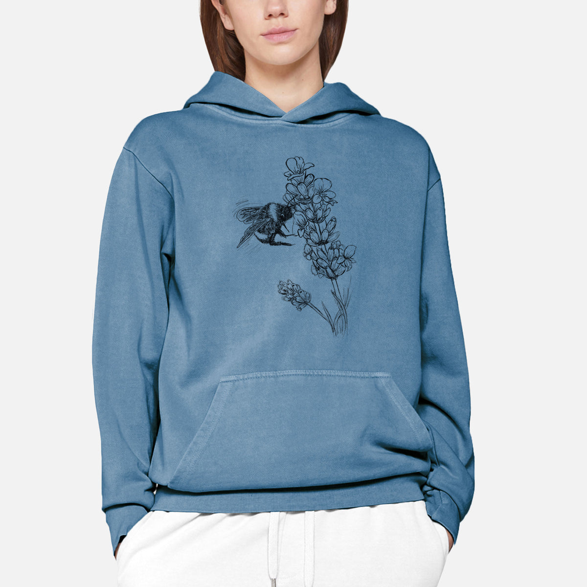 Bumblebee on English Lavender - Bombus Pensylvanicus  - Urban Heavyweight Hoodie