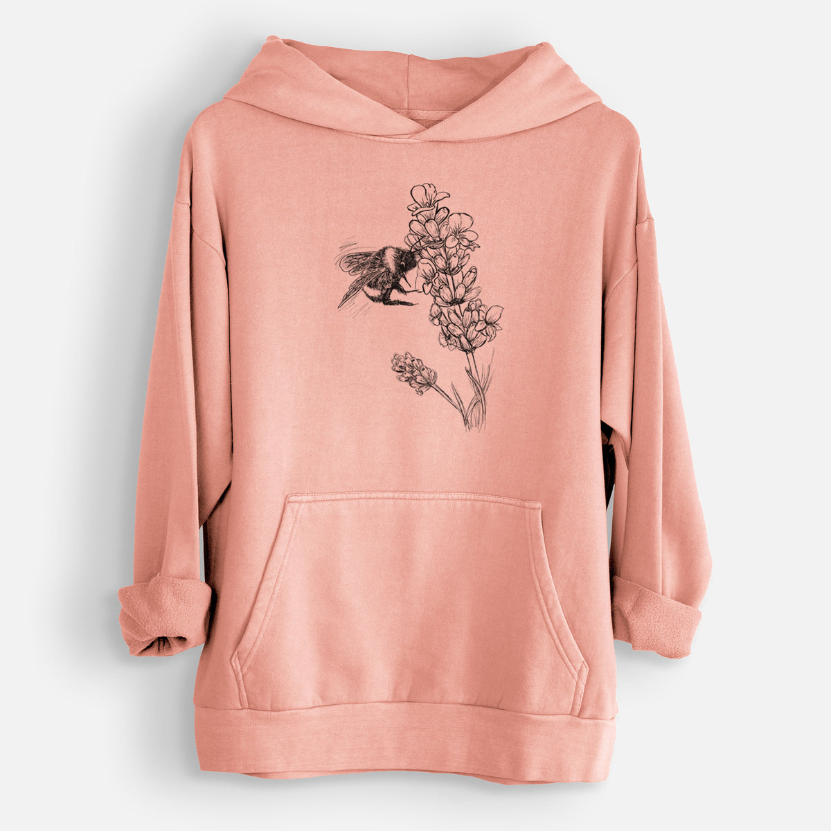 Bumblebee on English Lavender - Bombus Pensylvanicus  - Urban Heavyweight Hoodie