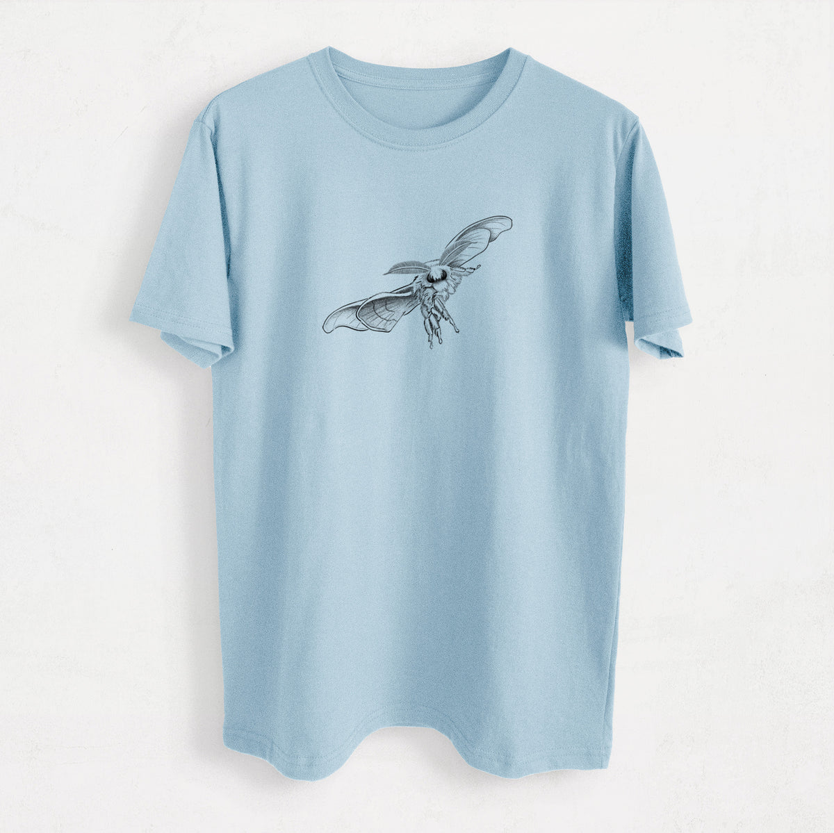 Domestic Silk Moth - Bombyx mori - Heavyweight Men&#39;s 100% Organic Cotton Tee