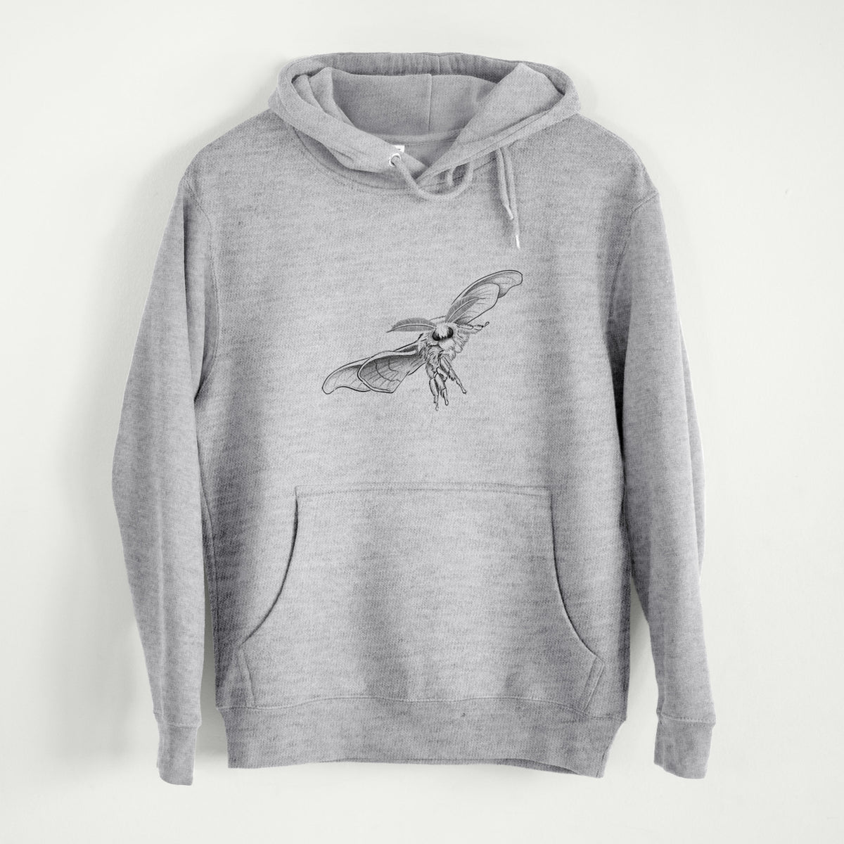 Domestic Silk Moth - Bombyx mori  - Mid-Weight Unisex Premium Blend Hoodie