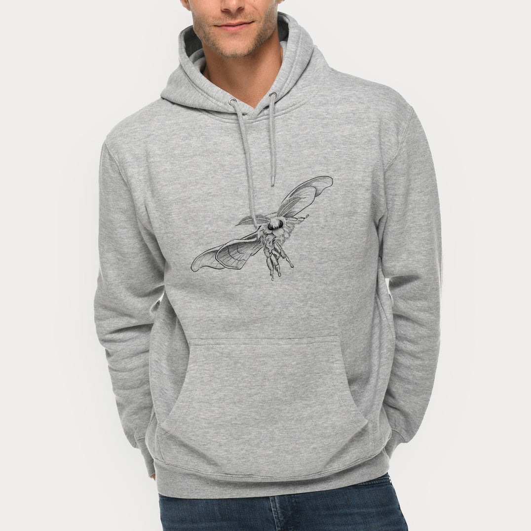 Domestic Silk Moth - Bombyx mori  - Mid-Weight Unisex Premium Blend Hoodie