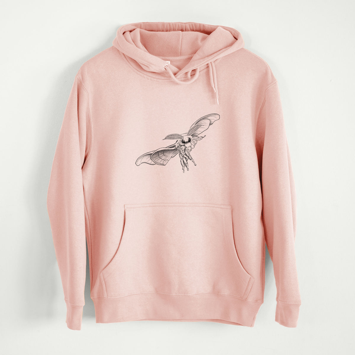 Domestic Silk Moth - Bombyx mori  - Mid-Weight Unisex Premium Blend Hoodie