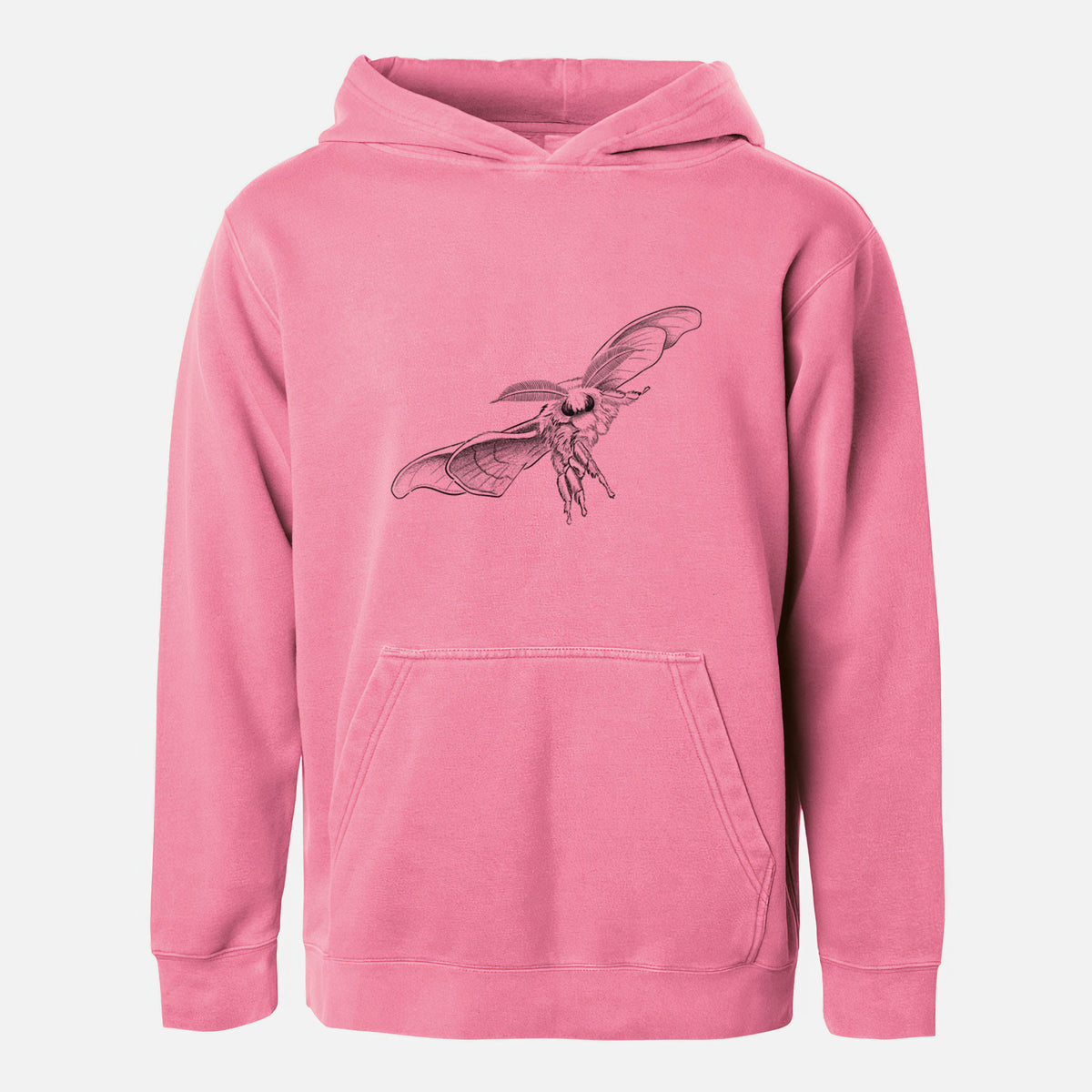 Domestic Silk Moth - Bombyx mori - Youth Pigment Dyed Hoodie