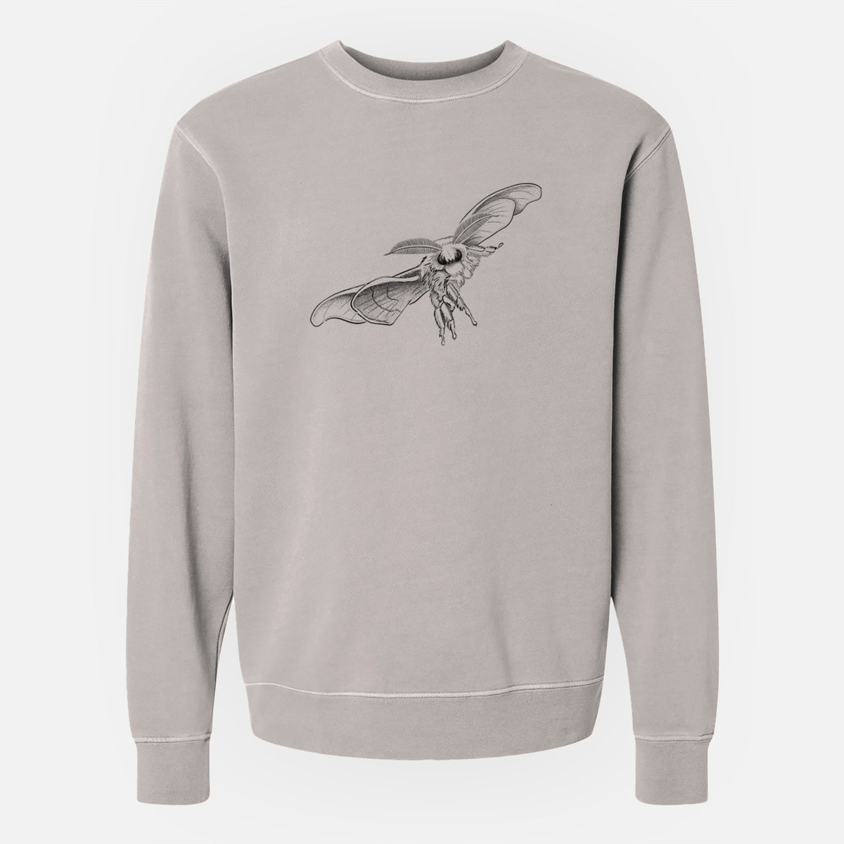 Domestic Silk Moth - Bombyx mori - Unisex Pigment Dyed Crew Sweatshirt