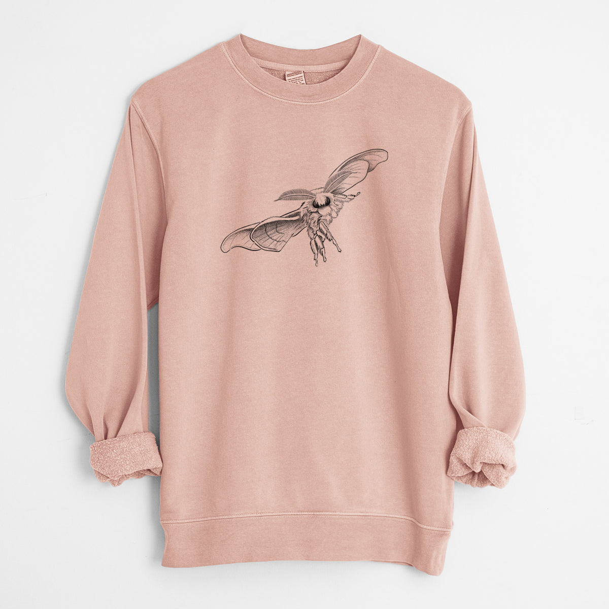 Domestic Silk Moth - Bombyx mori - Unisex Pigment Dyed Crew Sweatshirt