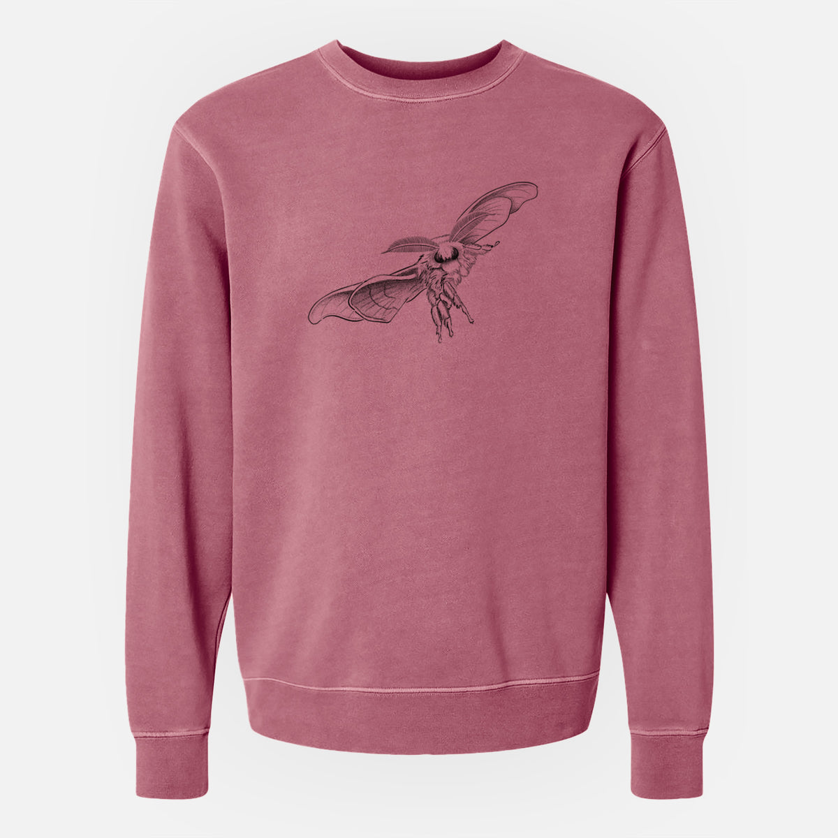 Domestic Silk Moth - Bombyx mori - Unisex Pigment Dyed Crew Sweatshirt