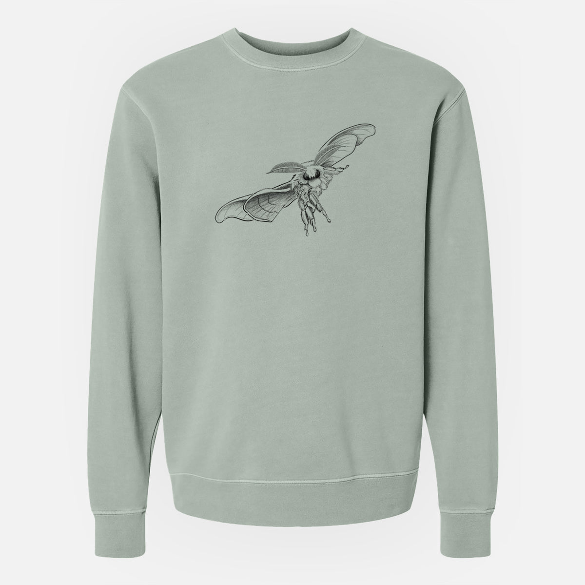 Domestic Silk Moth - Bombyx mori - Unisex Pigment Dyed Crew Sweatshirt