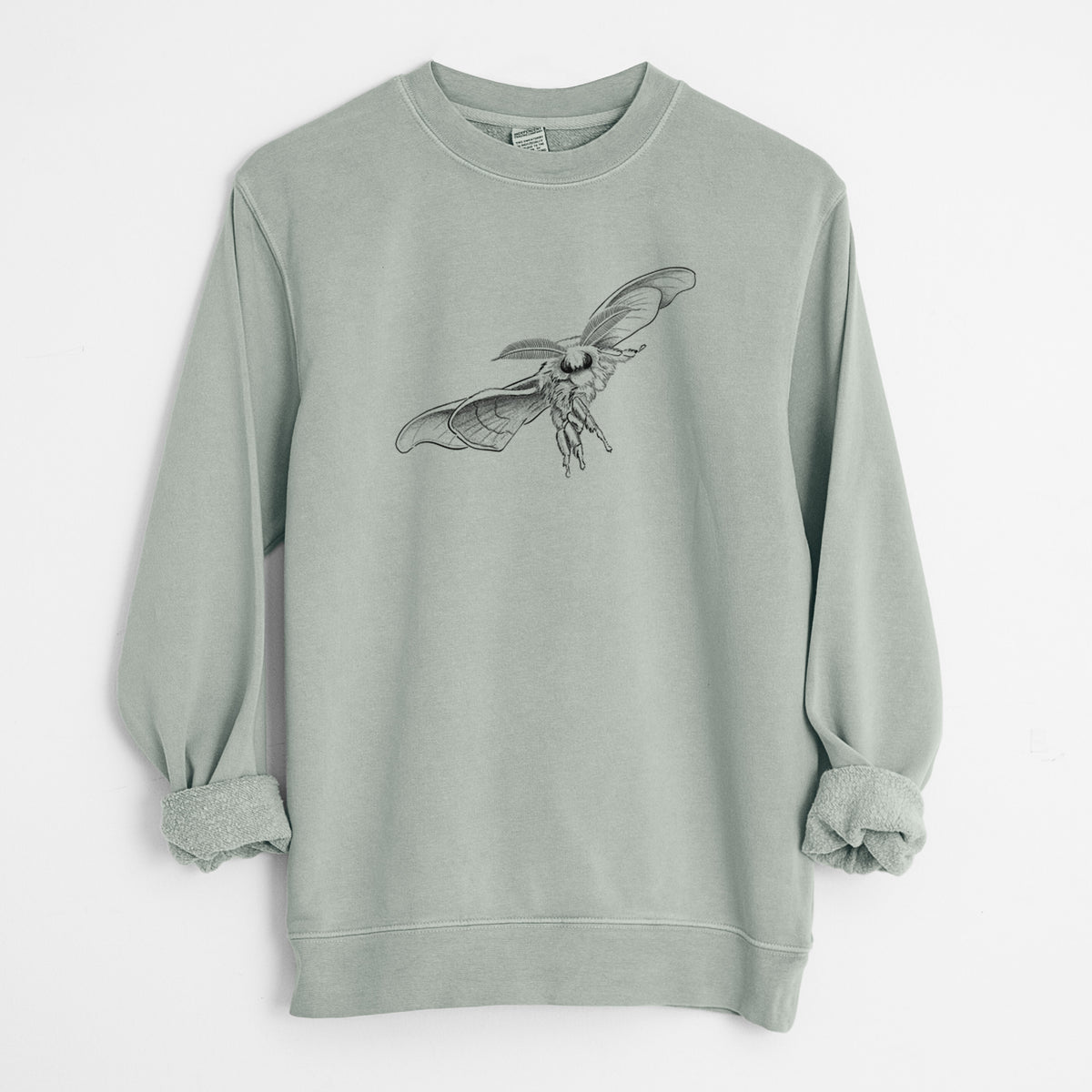 Domestic Silk Moth - Bombyx mori - Unisex Pigment Dyed Crew Sweatshirt