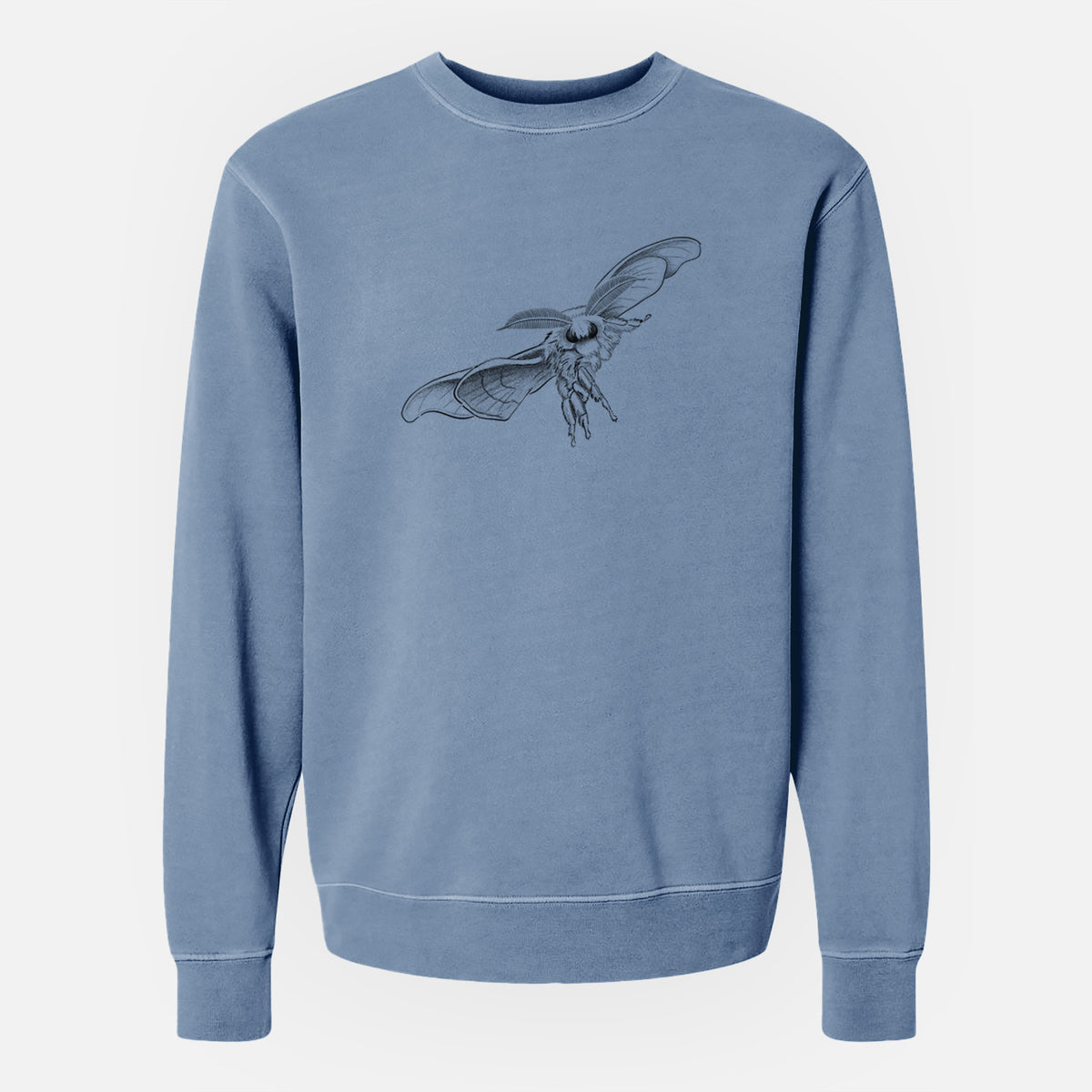 Domestic Silk Moth - Bombyx mori - Unisex Pigment Dyed Crew Sweatshirt