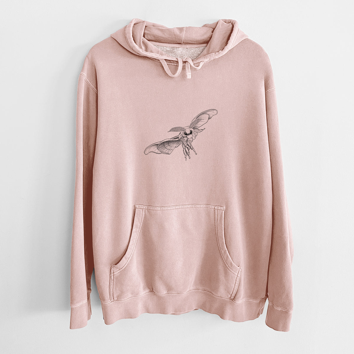 Domestic Silk Moth - Bombyx mori - Unisex Pigment Dyed Hoodie