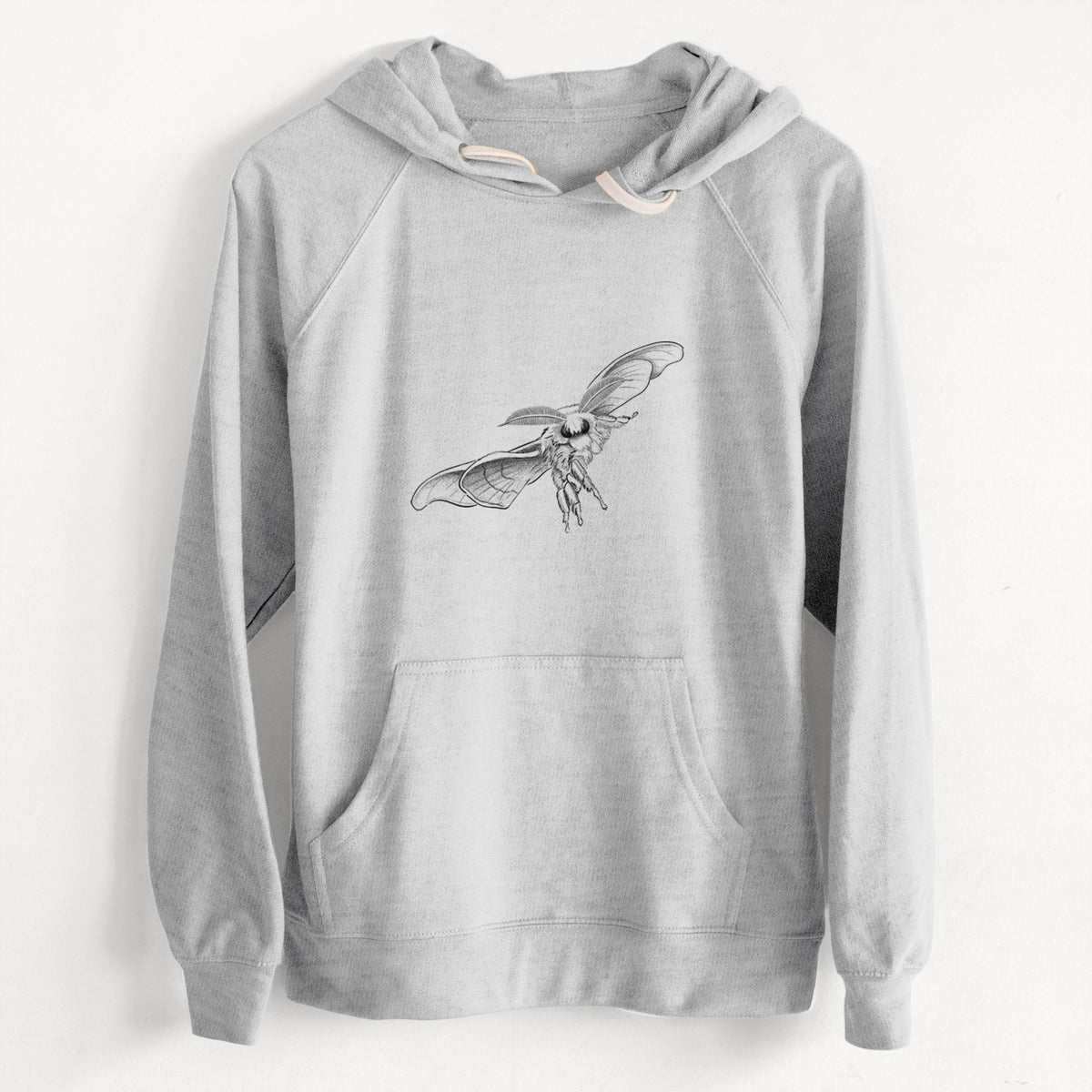 Domestic Silk Moth - Bombyx mori  - Unisex Slim Fit Loopback Terry Hoodie