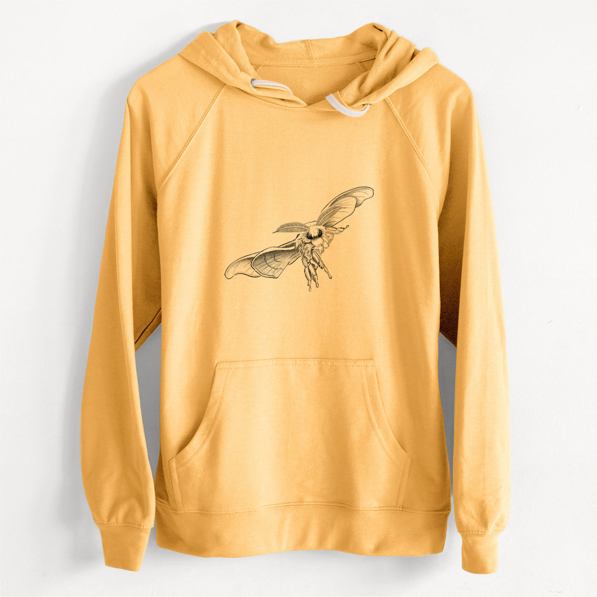 Domestic Silk Moth - Bombyx mori  - Unisex Slim Fit Loopback Terry Hoodie