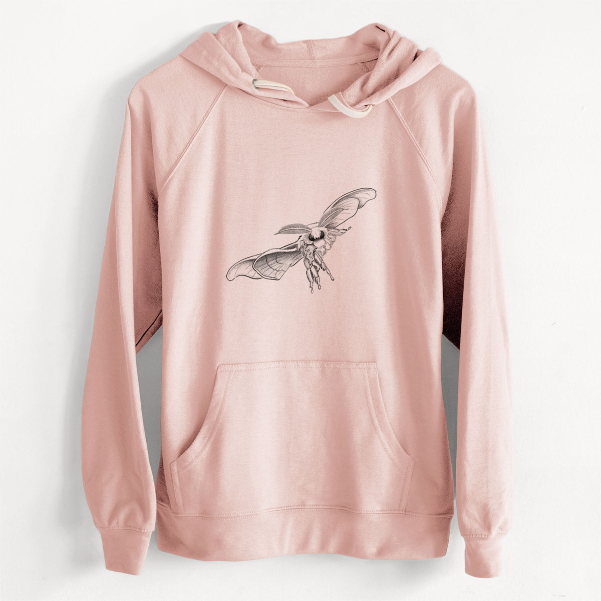 Domestic Silk Moth - Bombyx mori  - Unisex Slim Fit Loopback Terry Hoodie