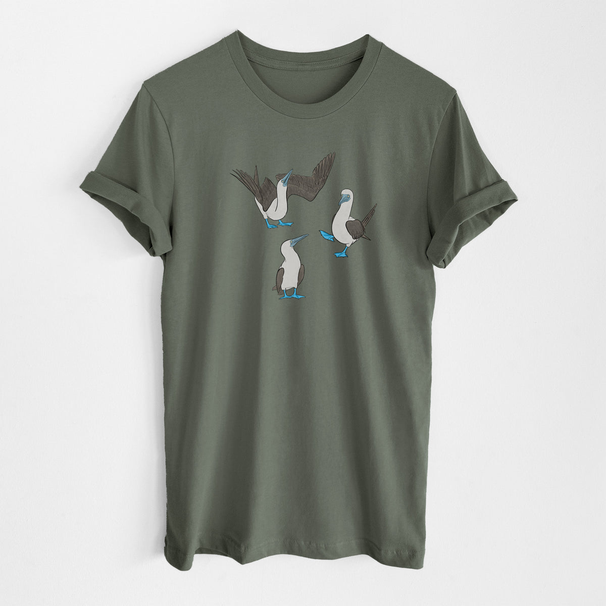 Blue-footed Booby Trio - Sula nebouxii - Lightweight 100% Cotton Unisex Crewneck