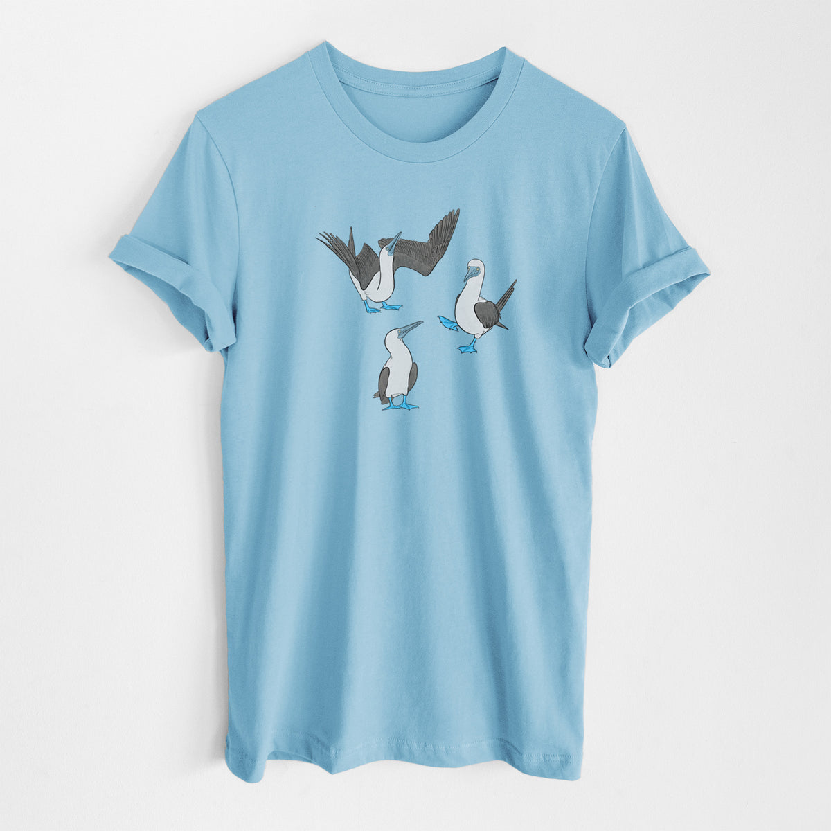 Blue-footed Booby Trio - Sula nebouxii - Lightweight 100% Cotton Unisex Crewneck