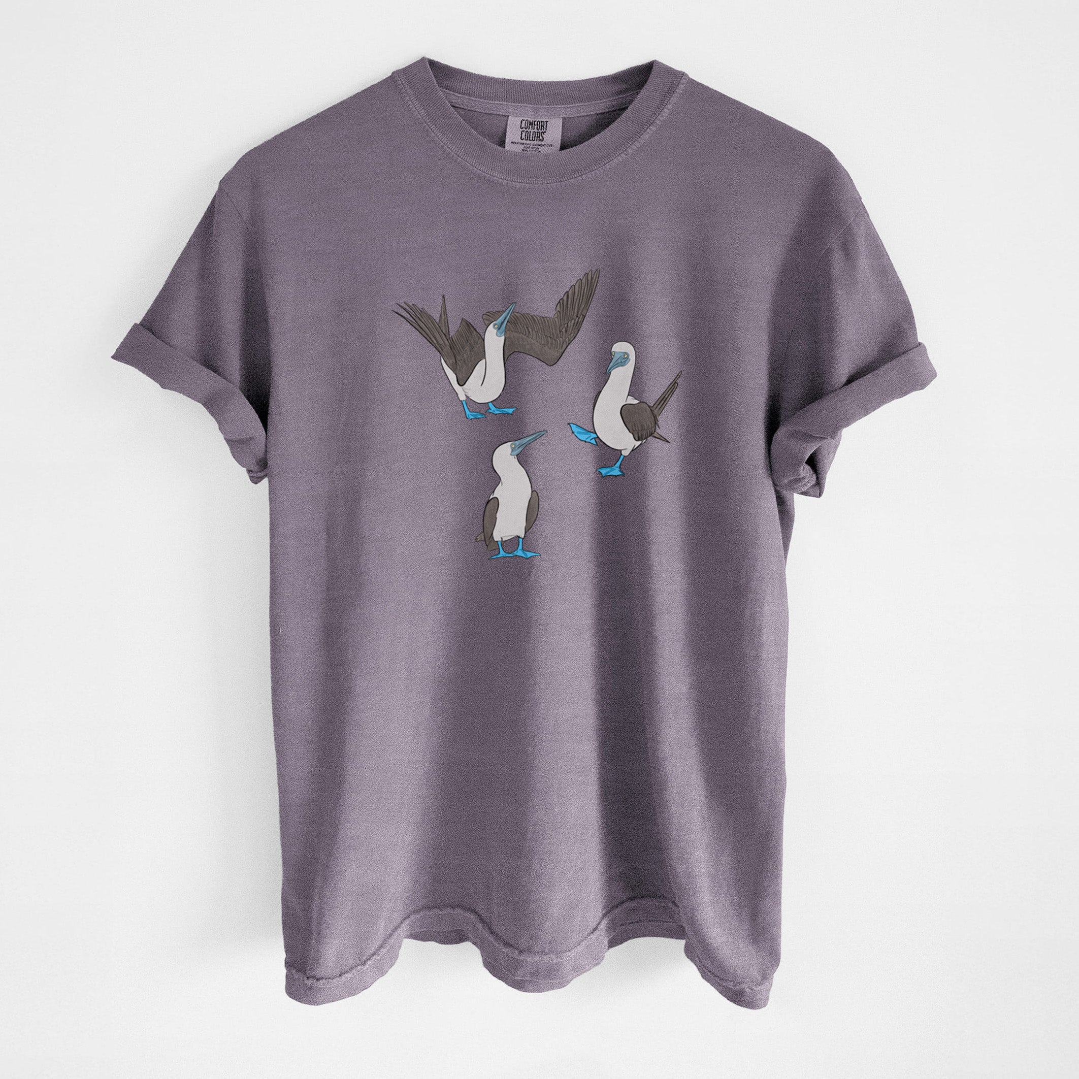Blue-footed Booby Trio - Sula nebouxii - Unisex Comfort Colors Garment-Dyed Heavyweight T-shirt