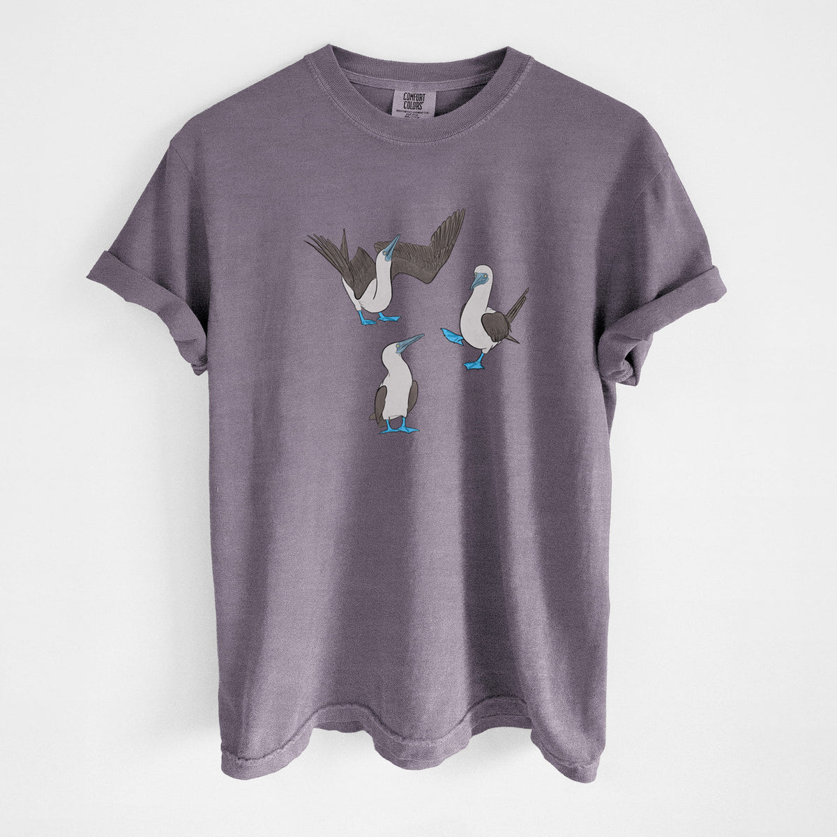 Blue-footed Booby Trio - Sula nebouxii - Unisex Comfort Colors Garment-Dyed Heavyweight T-shirt