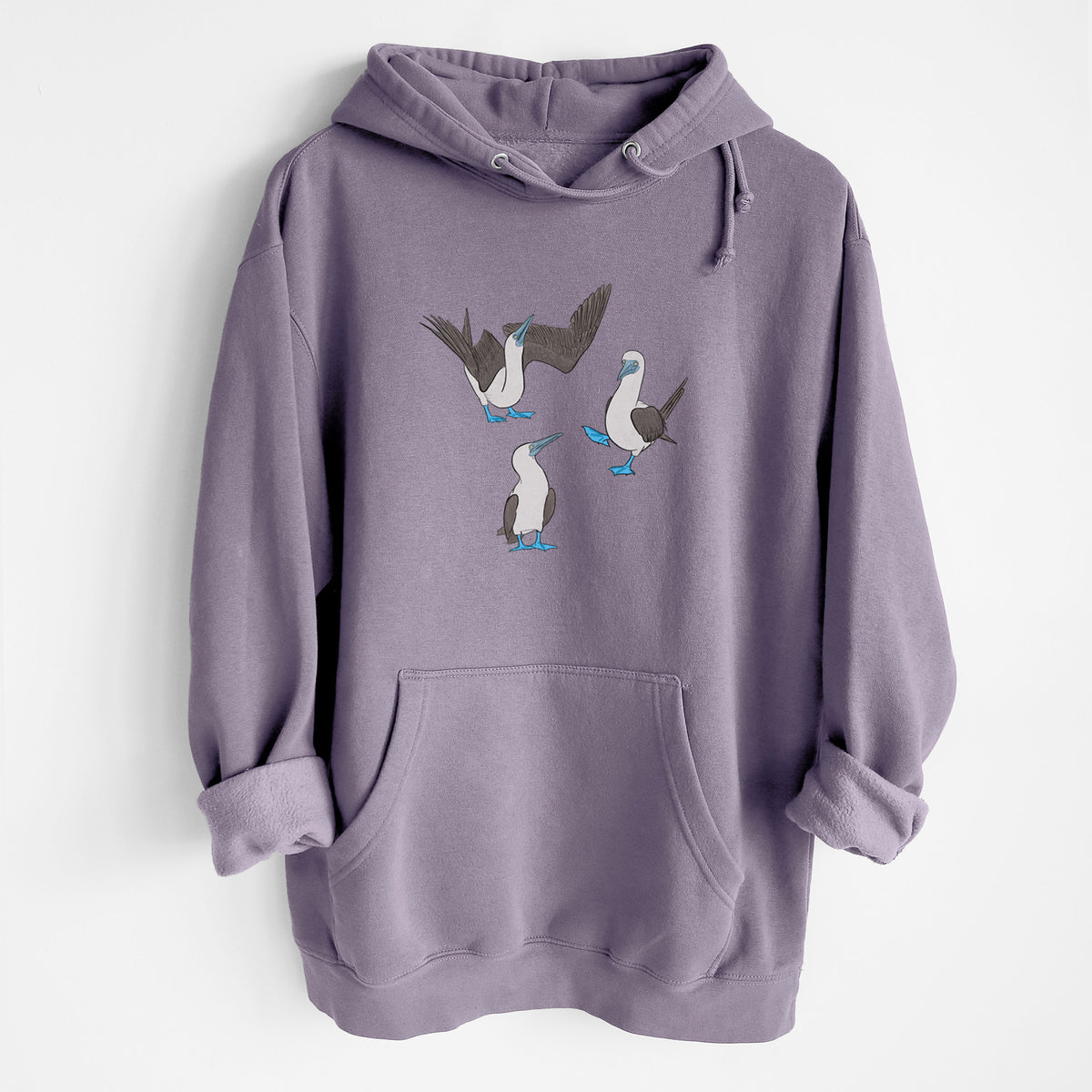 Blue-footed Booby Trio - Sula nebouxii - Heavyweight Fleece Hoodie