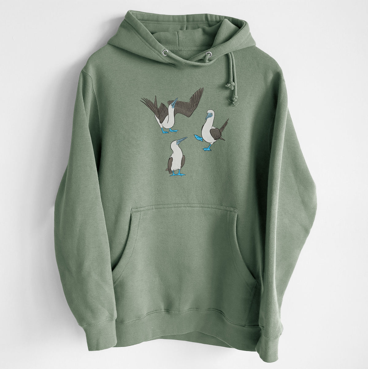 Blue-footed Booby Trio - Sula nebouxii - Heavyweight Fleece Hoodie