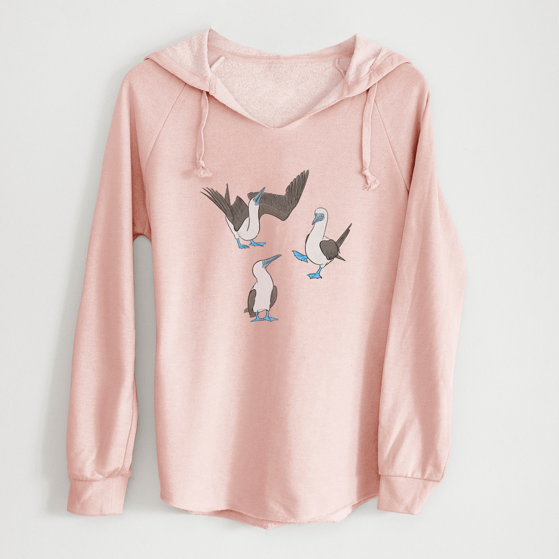 Blue-footed Booby Trio - Sula nebouxii - Cali Wave Hooded Sweatshirt
