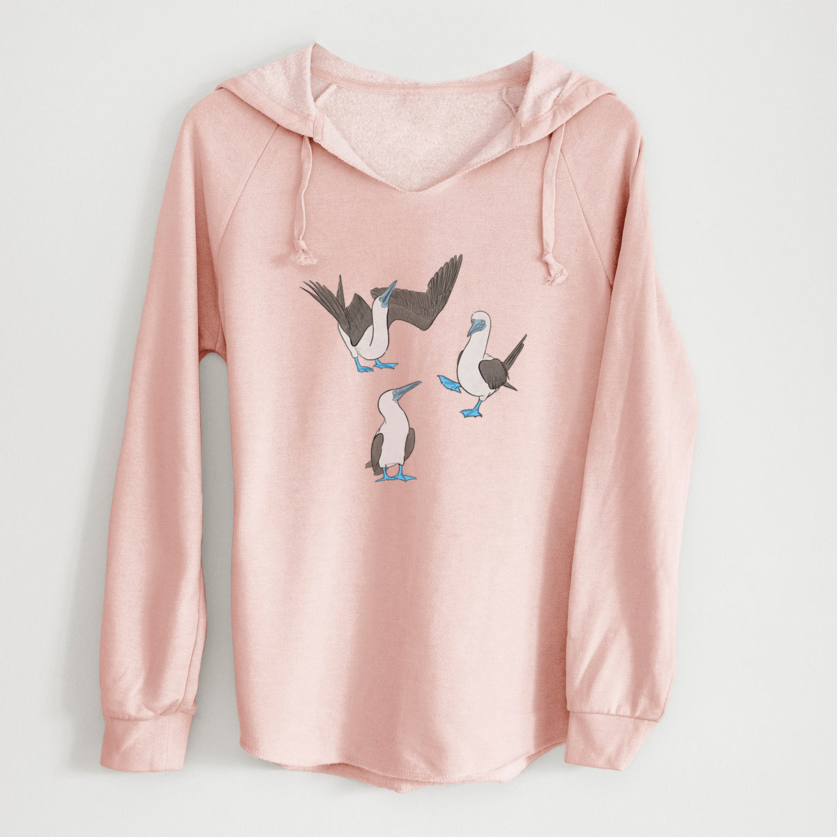 Blue-footed Booby Trio - Sula nebouxii - Cali Wave Hooded Sweatshirt