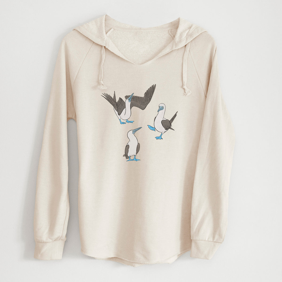 Blue-footed Booby Trio - Sula nebouxii - Cali Wave Hooded Sweatshirt