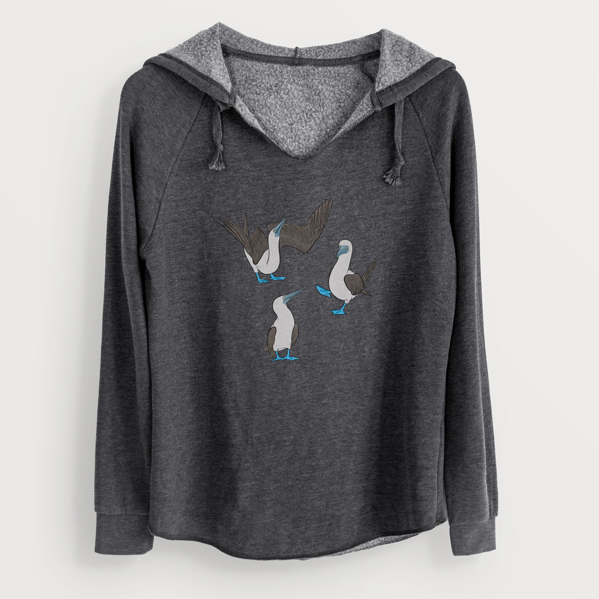 Blue-footed Booby Trio - Sula nebouxii - Cali Wave Hooded Sweatshirt
