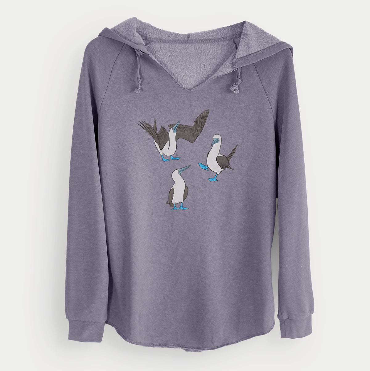 Blue-footed Booby Trio - Sula nebouxii - Cali Wave Hooded Sweatshirt