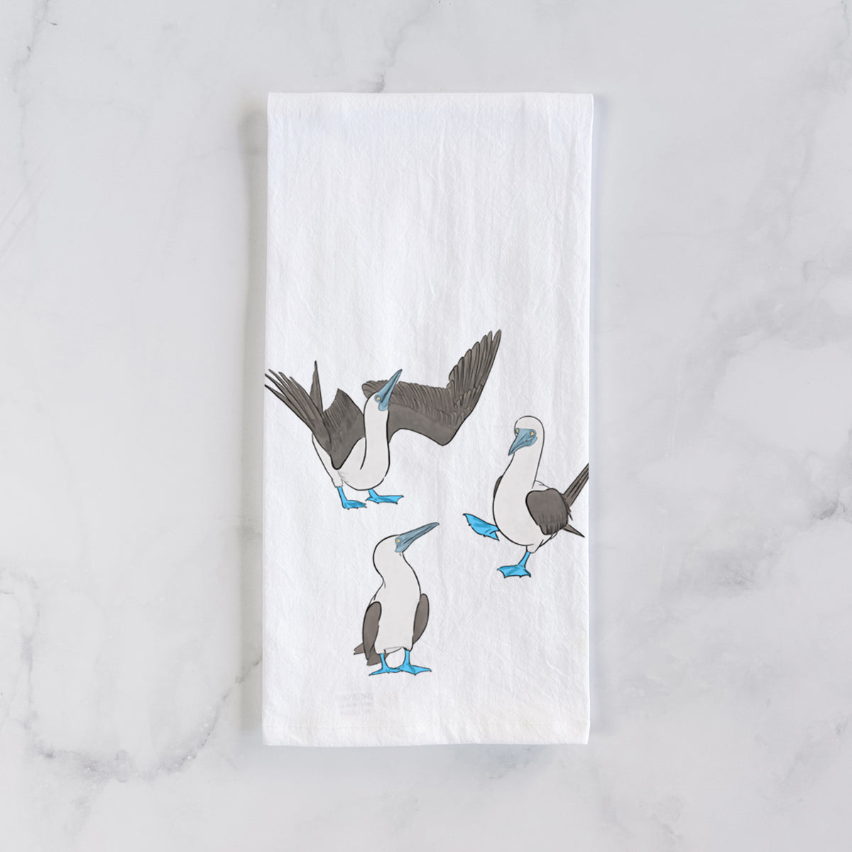 Blue-footed Booby Trio - Sula nebouxii - Tea Towel