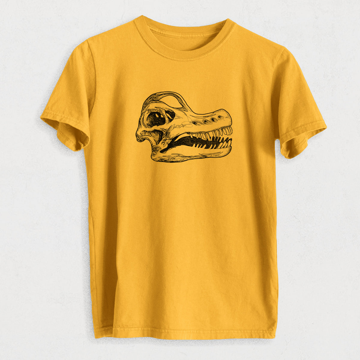 Brachiosaurus Skull - Heavyweight Men&#39;s 100% Organic Cotton Tee