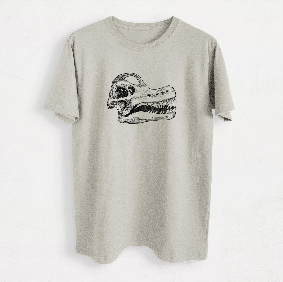 Brachiosaurus Skull - Heavyweight Men&#39;s 100% Organic Cotton Tee