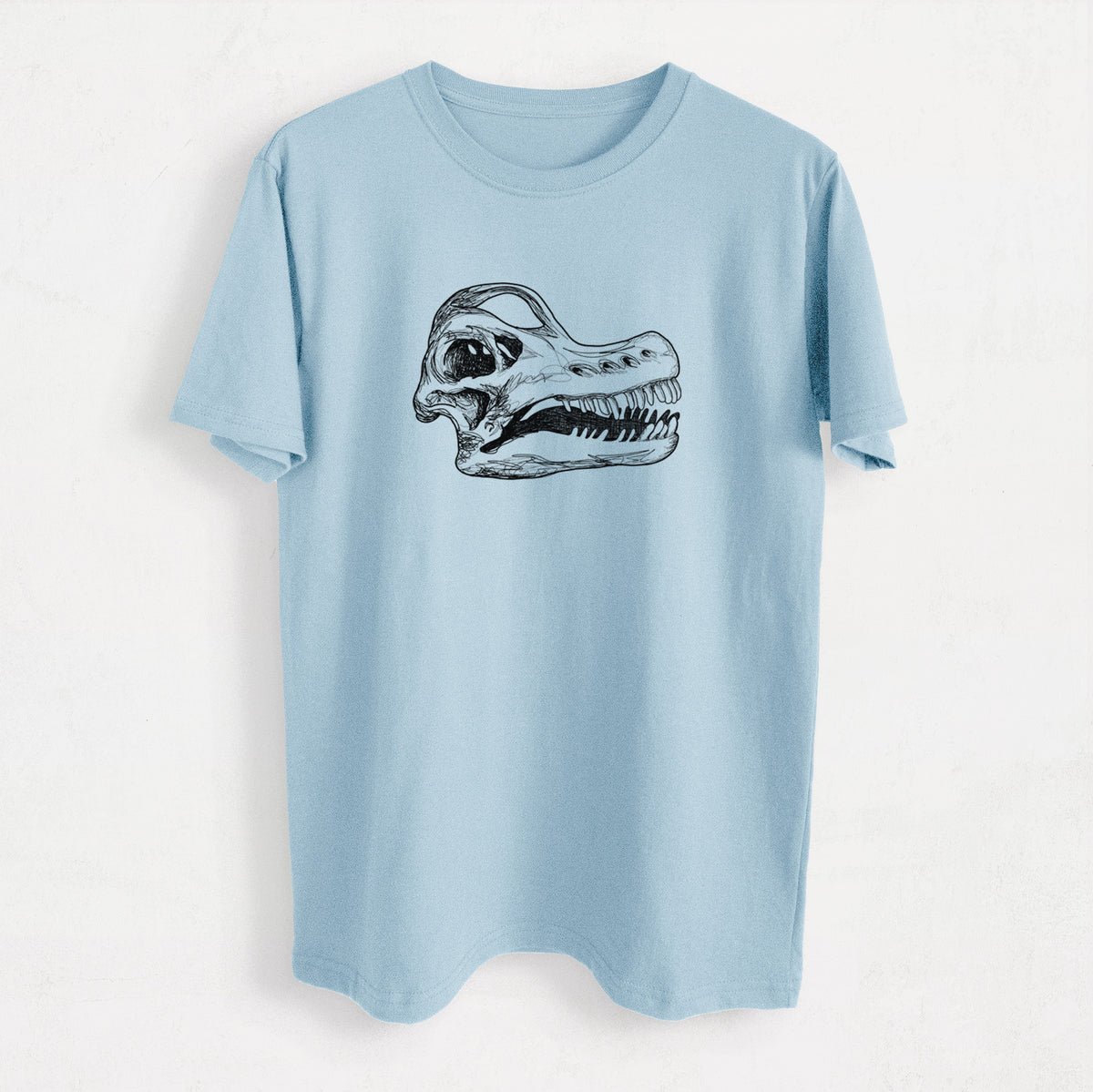 Brachiosaurus Skull - Heavyweight Men&#39;s 100% Organic Cotton Tee
