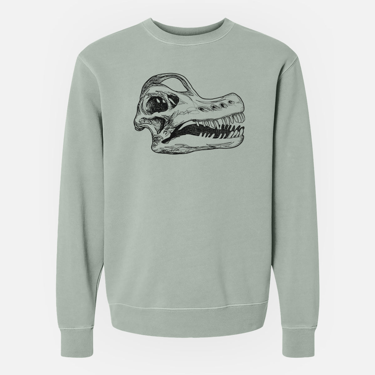 Brachiosaurus Skull - Unisex Pigment Dyed Crew Sweatshirt