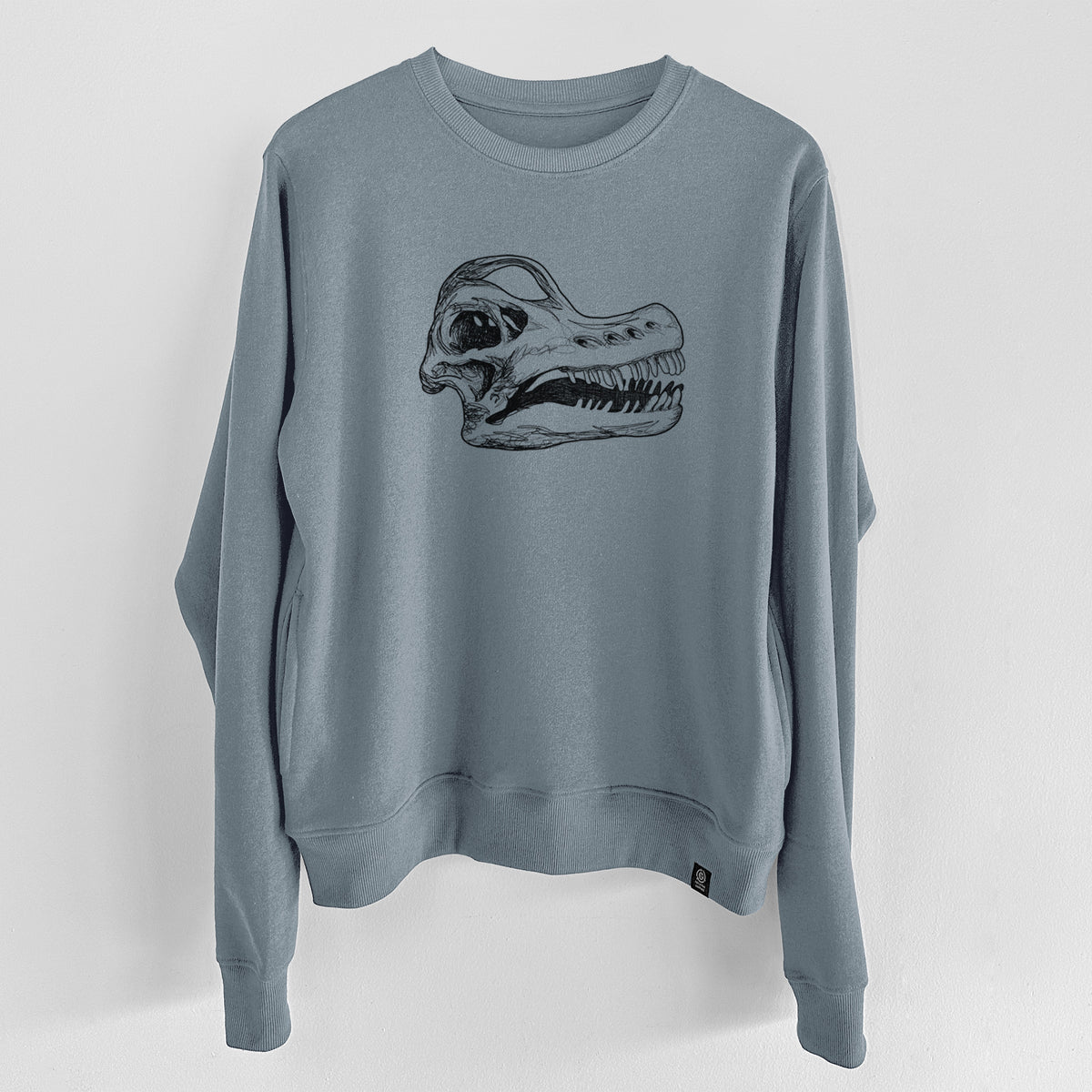 Brachiosaurus Skull  - Unisex Reclaimed Crewneck Sweatshirt