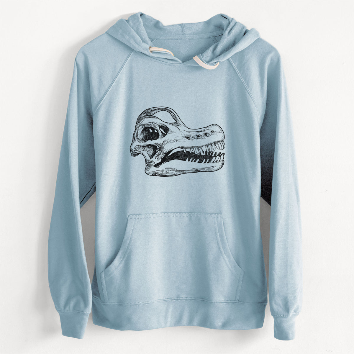 CLEARANCE - Brachiosaurus Skull  - Unisex Slim Fit Loopback Terry Hoodie