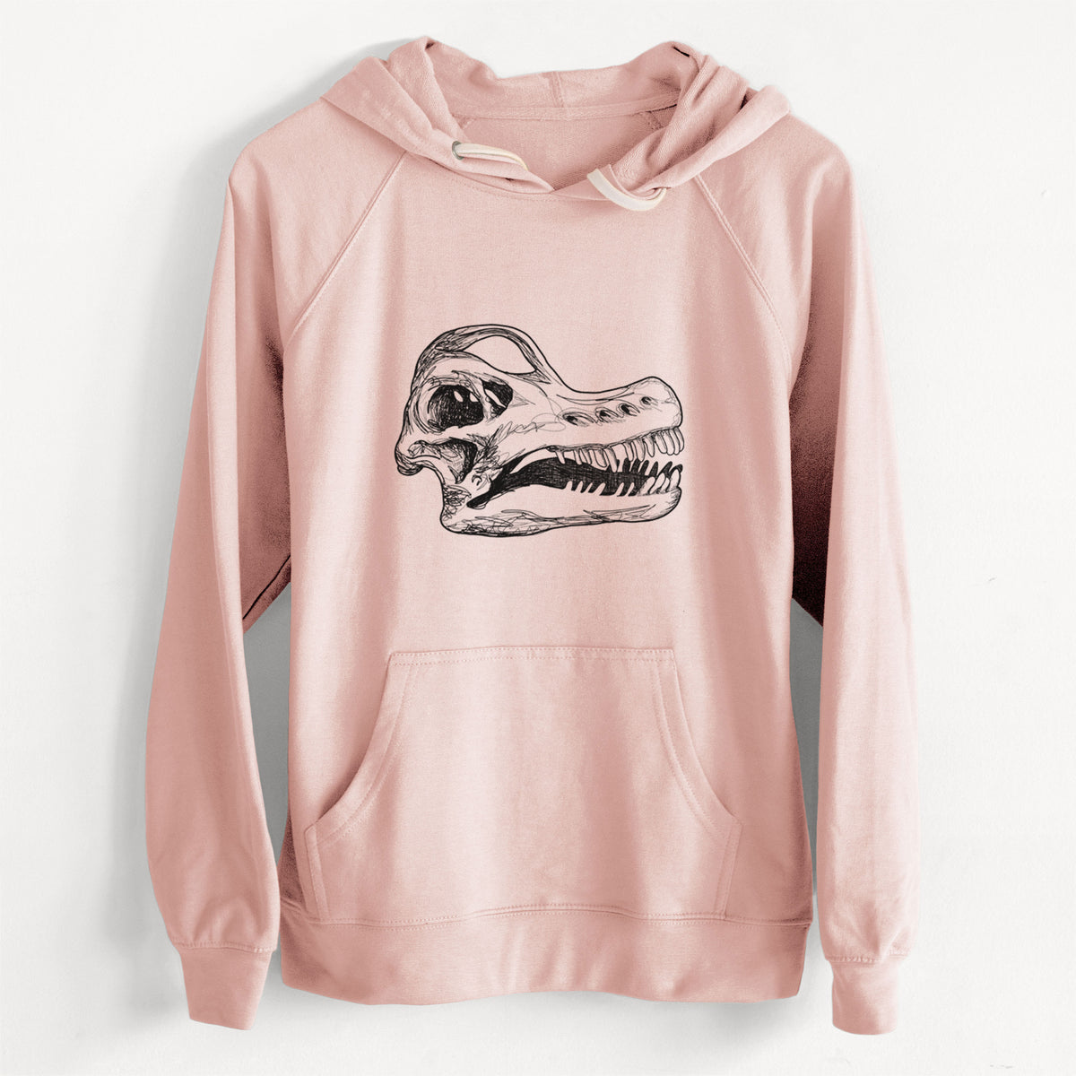 CLEARANCE - Brachiosaurus Skull  - Unisex Slim Fit Loopback Terry Hoodie